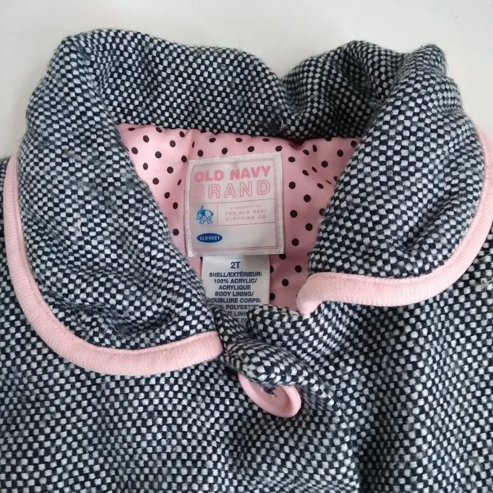 Vtg Old Navy Pea Coat Girls 2T Church Easter Holiday Spring Festival Warm Y2k